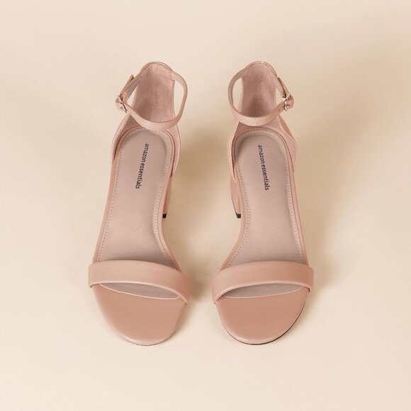 Womens Blh Pu Faux Suede Two Strap Open Rounded Toe Chunky Block Heeled Sandal - Picture 8 of 9